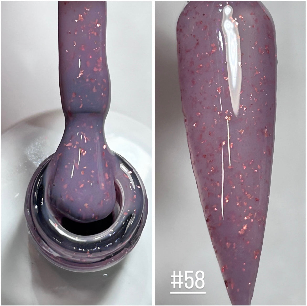 Flamingo #58/ rubber base