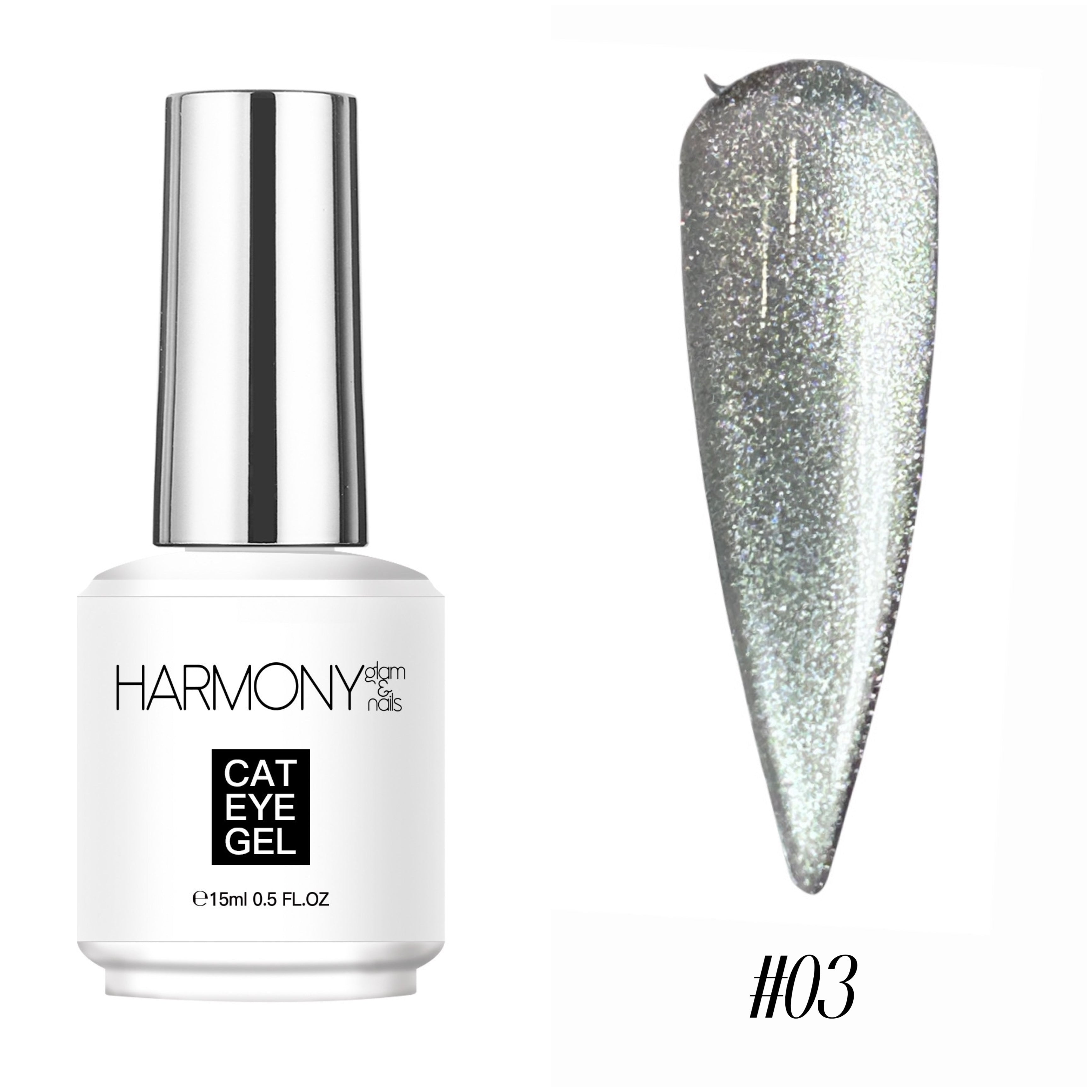 Cat Eye White \#003 -gel polish
