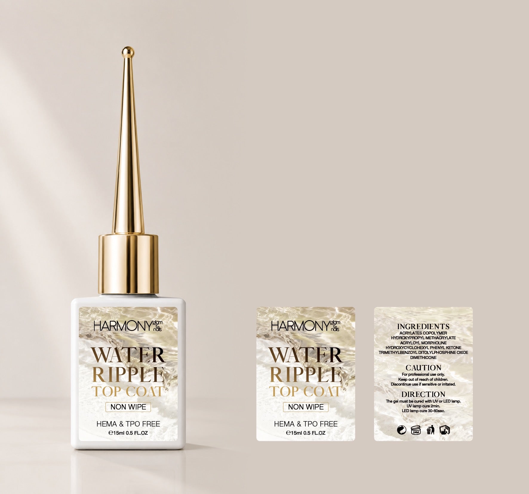 Water ripple top coat/ gel polish