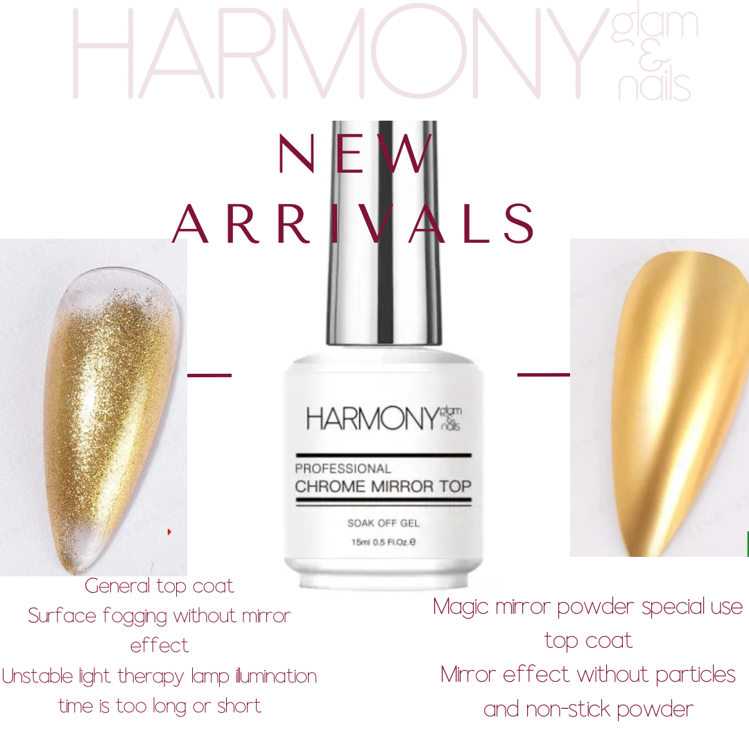 Chrome Mirror top / gel polish