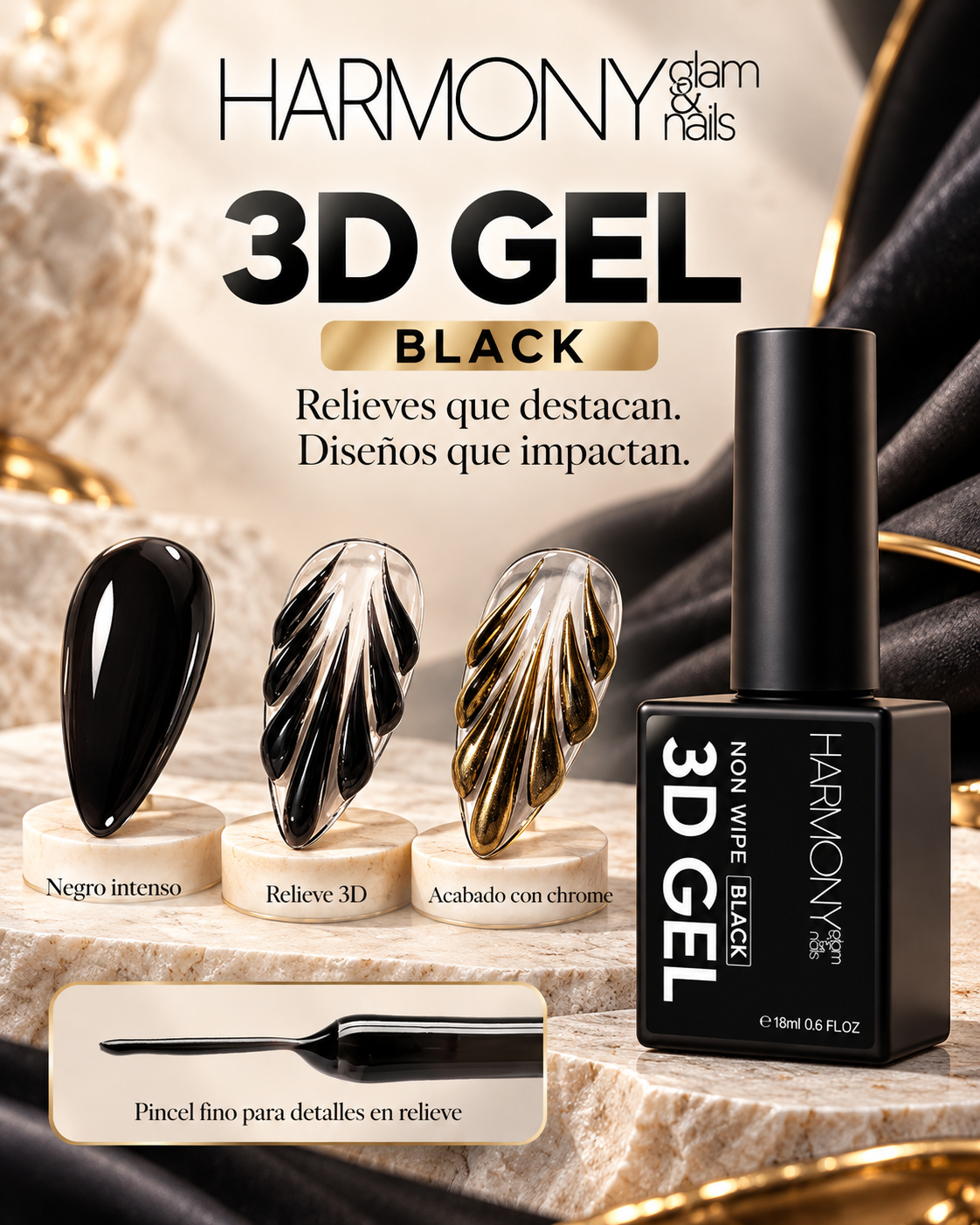 3D Gel black / gel polish