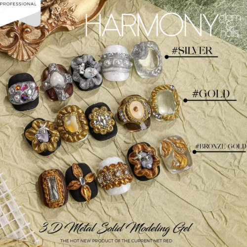 Metal solid gel modeling / gel polish