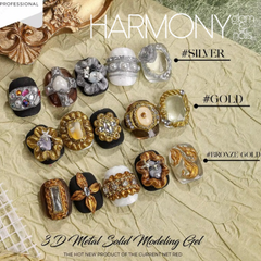 Metal solid gel modeling / gel polish