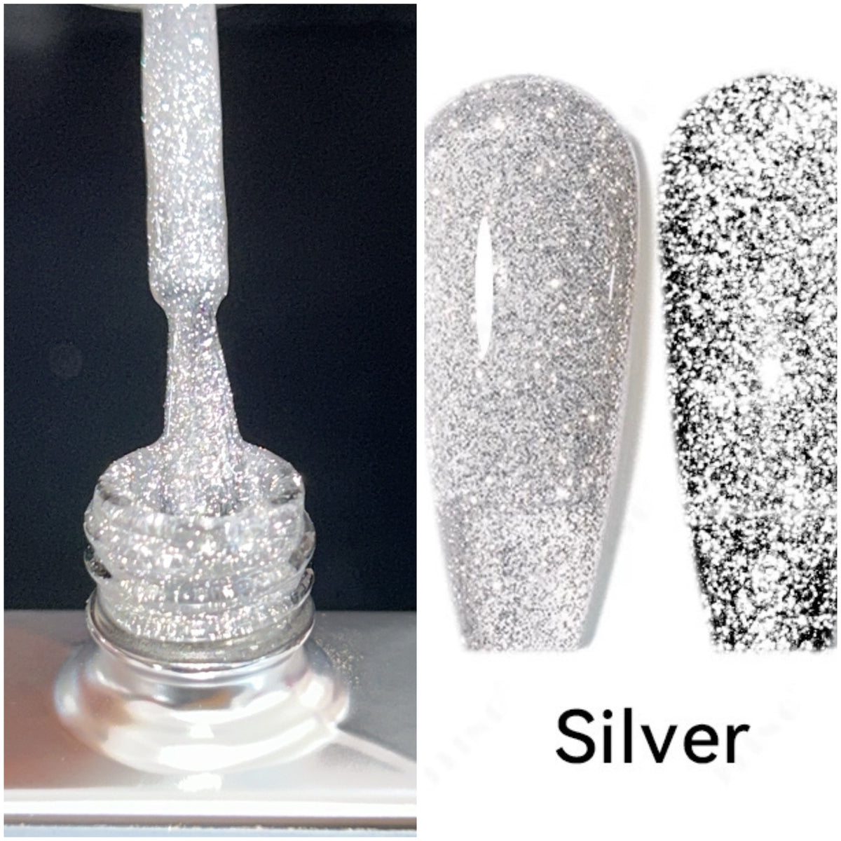 Reflectivo flash silver / gel polish